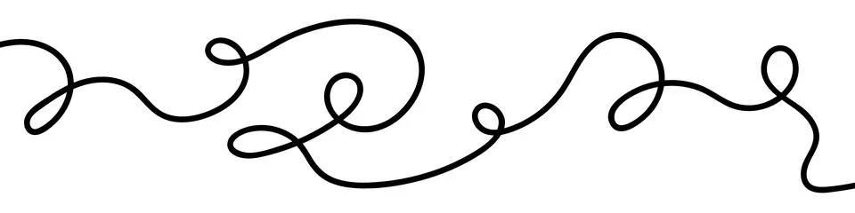 Seamless wavy line pattern with curvy abstract squiggles in a psychedelic w.. 스톡 일러스트
