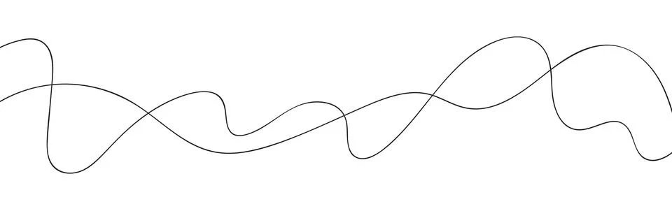 Seamless wavy line pattern with curvy abstract squiggles in a psychedelic wiggle 스톡 일러스트