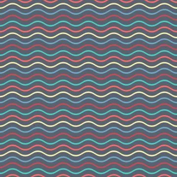 Seamless wavy line pattern Illustrazione stock