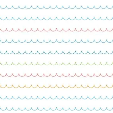 Seamless wavy line pattern vector illustration Stock Illustration