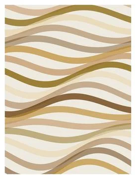 Seamless wavy lines background in beige and brown neutral earth tone shades. Stock Illustration