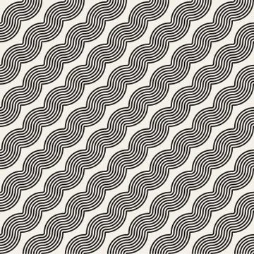 Seamless wavy lines pattern. Repeating vector texture. Stylish stripes back.. Illustrazione stock