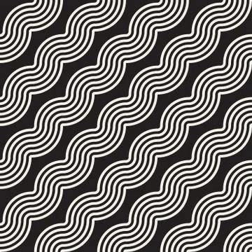Seamless wavy lines pattern. Repeating vector texture. Stylish stripes back.. Stock Illustration