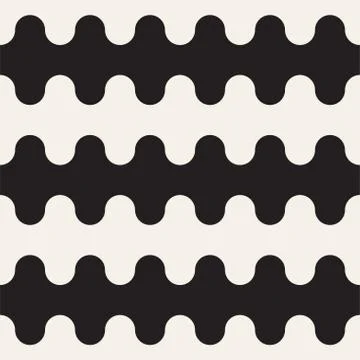 Seamless wavy lines pattern. Repeating vector texture. Stylish stripes back.. イラスト素材