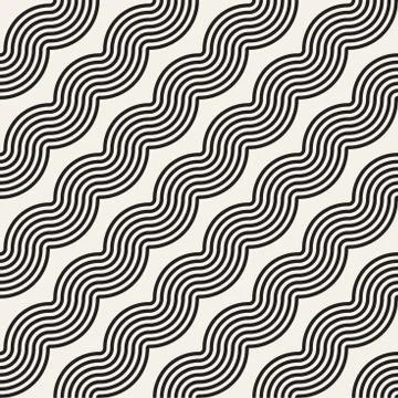 Seamless wavy lines pattern. Repeating vector texture. Stylish stripes back.. 스톡 일러스트