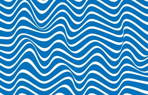 Seamless wavy lines pattern with white background. Vector repeating texture. Stock Illustration