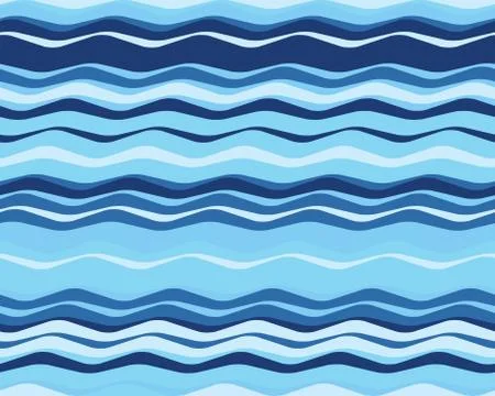 Seamless wavy lines simple pattern Stock Illustration