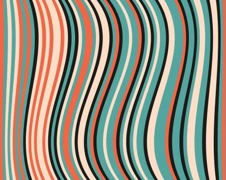 Seamless wavy lines simple pattern Stock Illustration