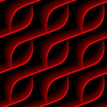 Seamless Wavy Pattern with Glow Effect. Abstract Paper Cut Background Illustrazione stock