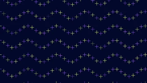 Seamless wavy plus sign pattern on dark background for modern motion design 스톡 동영상 334138864