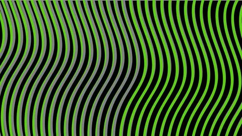 Seamless wavy stripe pattern with alternating green gray and black curves i.. 스톡 일러스트