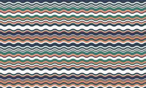 Seamless wavy stripes pattern in muted earth tones.  Perfect for website back Illustrazione stock