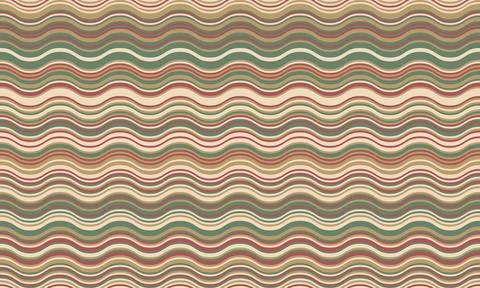 Seamless wavy stripes pattern in muted earthy tones. Perfect for website back Illustrazione stock