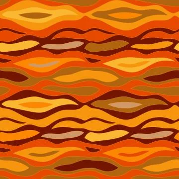 Seamless wavy vector pattern with abstract print. Safari textile collection. Stock Illustration