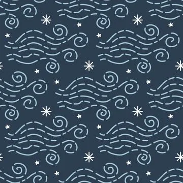 Seamless weather pattern. Vector illustration for kids Stock Illustration