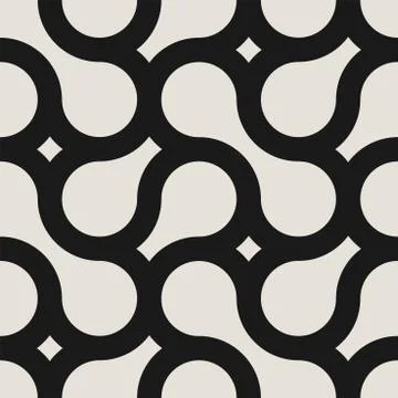 Seamless weave geometric pattern with creative shapes. Vector endless background Stock Illustration