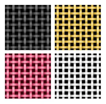 Seamless weave rattan pattern, vector Stock Illustration