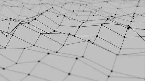 Seamless Web Structure Abstract Digital Background Concept. Black Dots Stock Footage 256291428