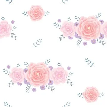 Seamless wedding flowers Stock Illustration