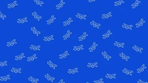 Seamless Wedding Theme Pattern with Cute Bride Princess and Bowtie Line Icons Stock Footage 345539061