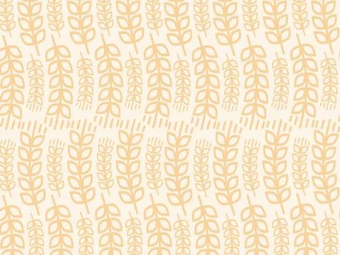 Seamless wheat pattern background for bakery packaging and organic branding Stock Illustration