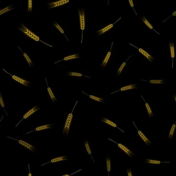 Seamless Wheat Pattern Illustrazione stock