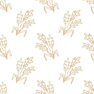 Seamless wheat pattern 스톡 일러스트