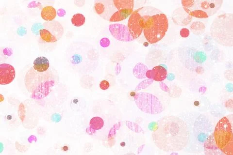 Seamless whimsical texture with colored circle pattern for background. Stock Photos