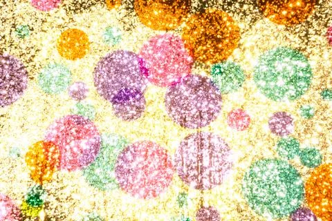 Seamless whimsical texture with colored circle pattern for background. Stock Photos