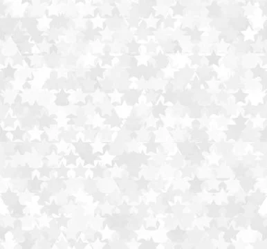 Seamless white abstract pattern. Print of stars on background of triangles an Stock Illustration