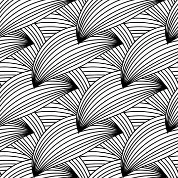 Seamless white and black pattern. vector Illustrazione stock