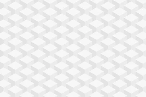 Seamless white and light grey geometric 3D pattern background Stock Illustration