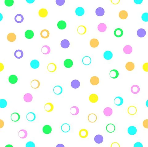 Seamless white Background with Polka Dot Stock Illustration