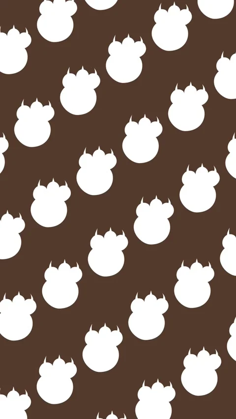Seamless white bear paw print pattern on a brown background animation 動画素材 331828907