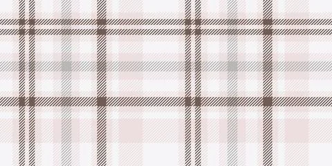 Seamless white, brown, and light pink tartan plaid pattern with soft diagonal 스톡 일러스트