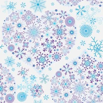 Seamless white christmas pattern Stock Illustration