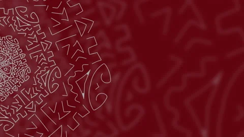 Seamless white design on dark red background in 4k video. 库存影片 147184122
