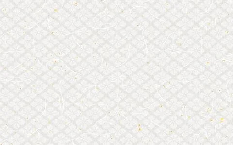 Seamless white diamond pattern on Japanese paper with gold leaf. Vector fil.. Illustrazione stock