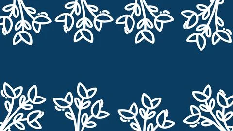 Seamless white floral pattern with hand-drawn flowers Stock Illustration