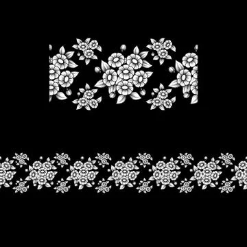 Seamless white flower element Stock Illustration