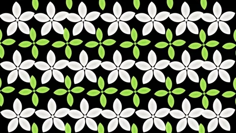 Seamless white flower Video stock 304399688