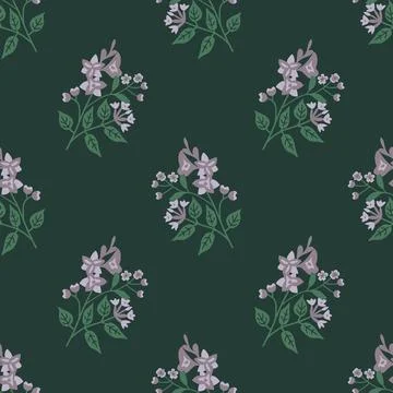Seamless white flowers Stock Illustration