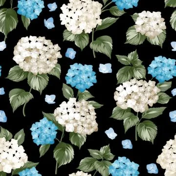 Seamless white flowers pattern 스톡 일러스트