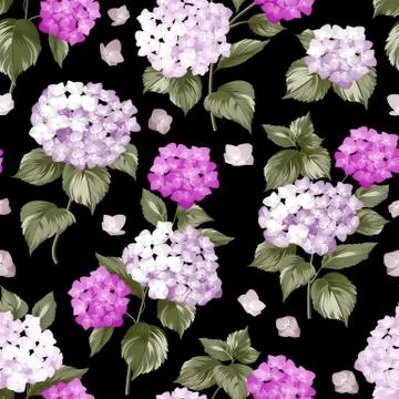 Seamless white flowers pattern Stock Illustration
