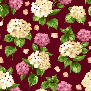 Seamless white flowers pattern Illustrazione stock