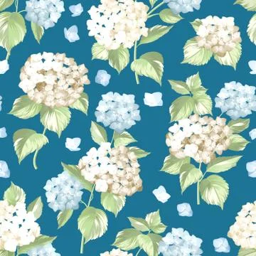 Seamless white flowers pattern 스톡 일러스트