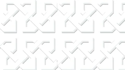 Seamless White Geometric Pattern Loopable Background with Abstract Intersec.. Stock Footage 339216516