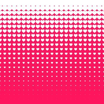 Seamless White hearts pattern background Stock Illustration