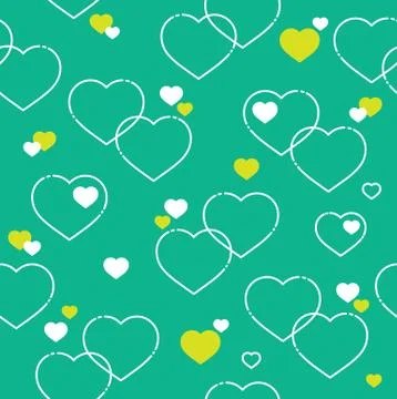 Seamless White Hearts Pattern Vector Illustration イラスト素材