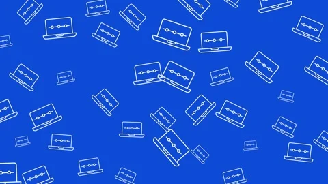 Seamless White Hourglass with Checkmark Pattern on Blue Background Stock Footage 345539081